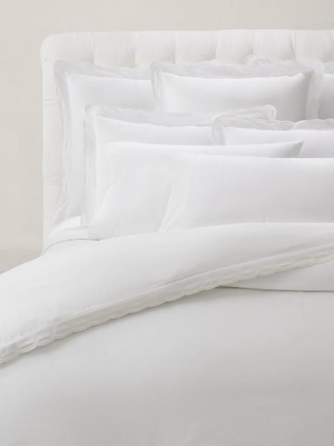 Ralph Lauren Malin Scallop Cotton Sateen Duvet Cover - White