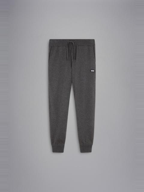 Paul & Shark WOOL TRACKPANTS WITH LEATHER DETAILS