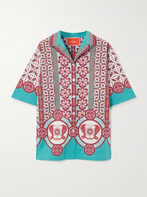 La DoubleJ Printed cotton-poplin shirt Multi