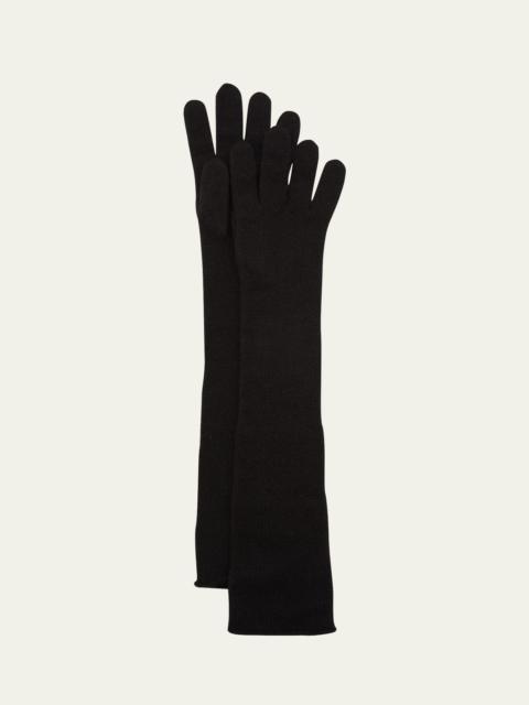 SAINT LAURENT Long Knit Gloves