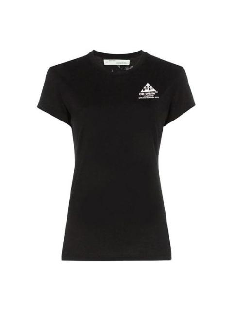 Off-White (WMNS) Off-White Cotton Arrows Sketch Print Short Sleeve OWAA040R19B980431001