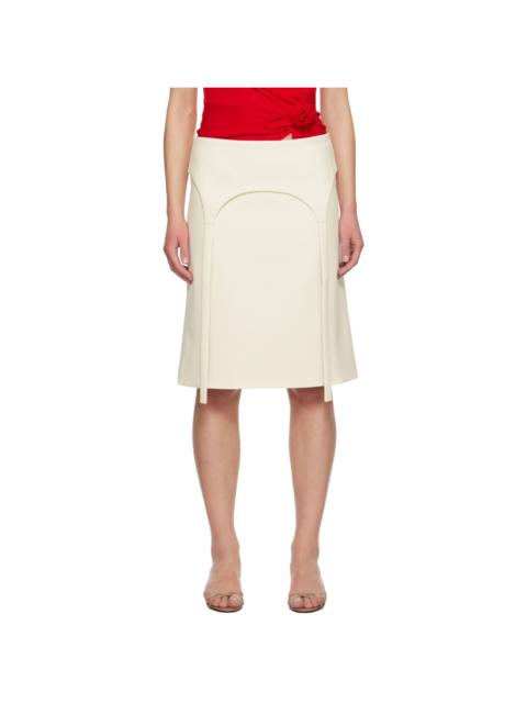 SANDY LIANG Off-White Halper Midi Skirt