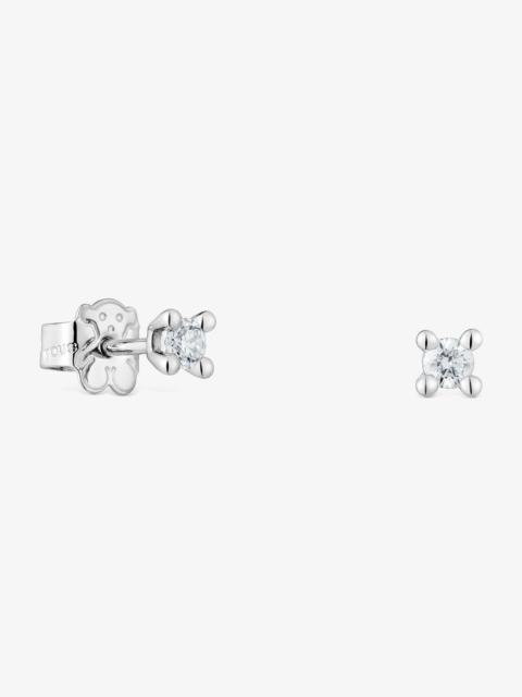 TOUS Platinum Earrings with 0.17ct lab-grown diamonds TOUS Shine LGD