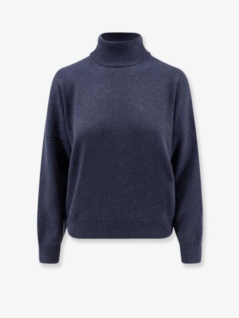 Brunello Cucinelli Cashmere Turtleneck With Monili Detail On The Back