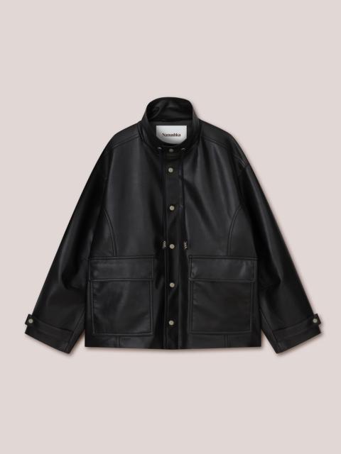 Nanushka ELIAS - Regenerated leather coat - Black