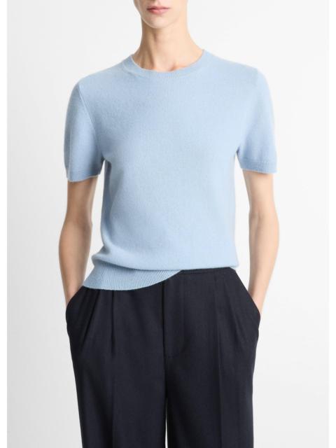 Vince Wool & Cashmere-Blend Short-Sleeve Sweater