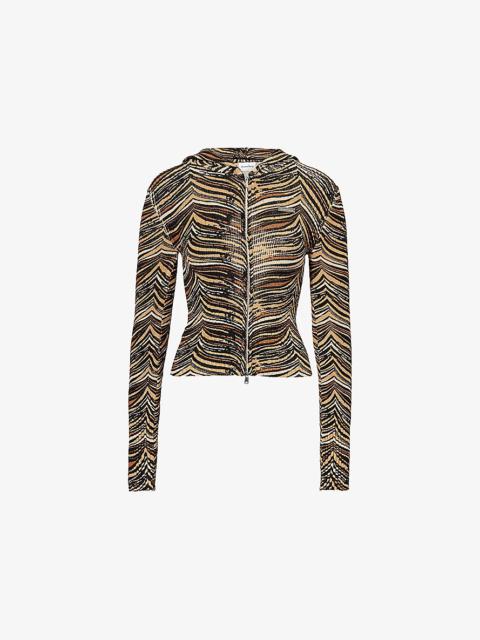 House of Sunny Lobby Lounge Striped Knitted Hoody