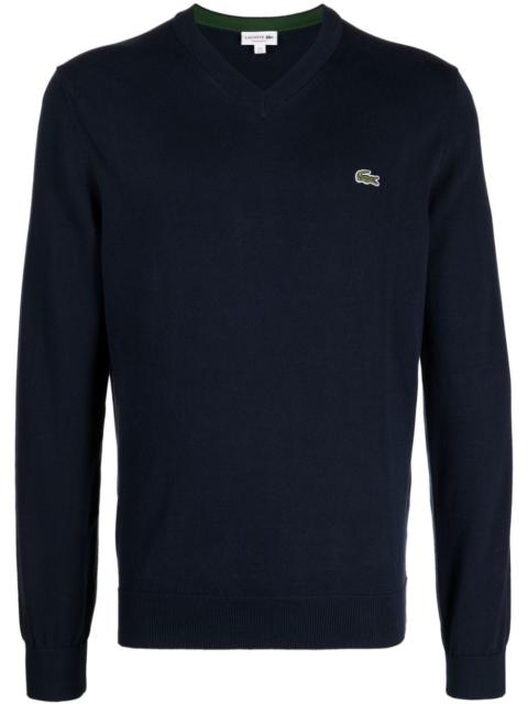 LACOSTE logo-patch cotton sweatshirt