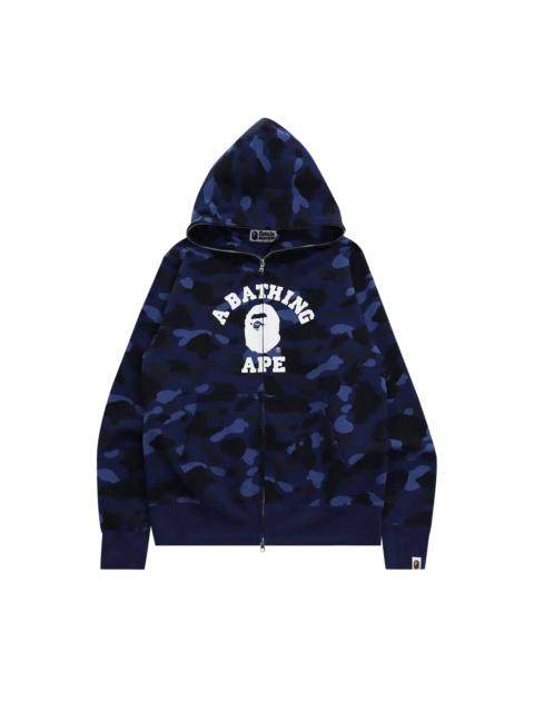 BAPE Color Camo College Full Zip Hoodie 'Navy'