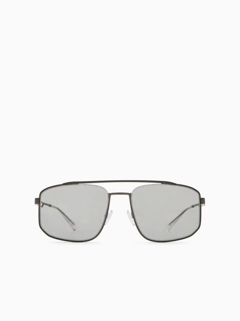 EMPORIO ARMANI Men’s rectangular sunglasses