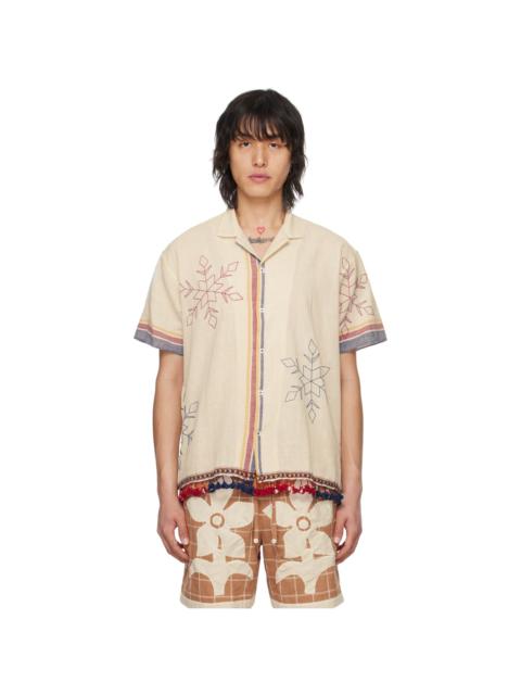 HARAGO Off White Tassel Shirt