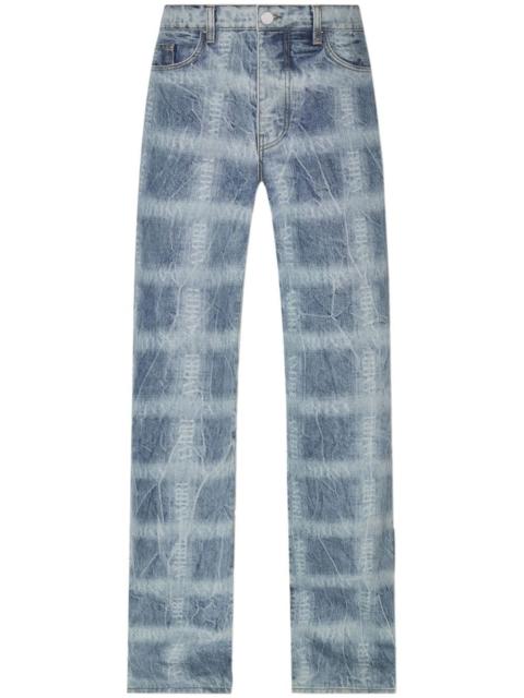 AMIRI plaid-print wide jeans