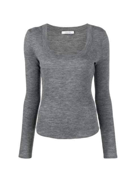 long-sleeve wool top