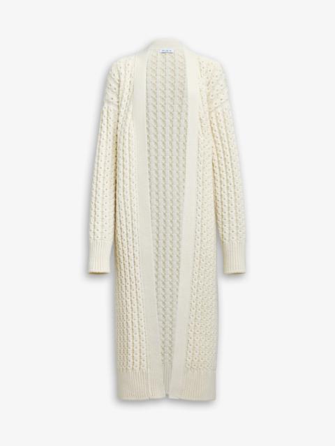 Alaïa LONG HONEYCOMB WOOL CARDIGAN