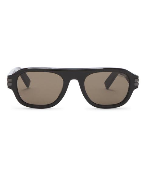ZEGNA Geometric Acetate Sunglasses