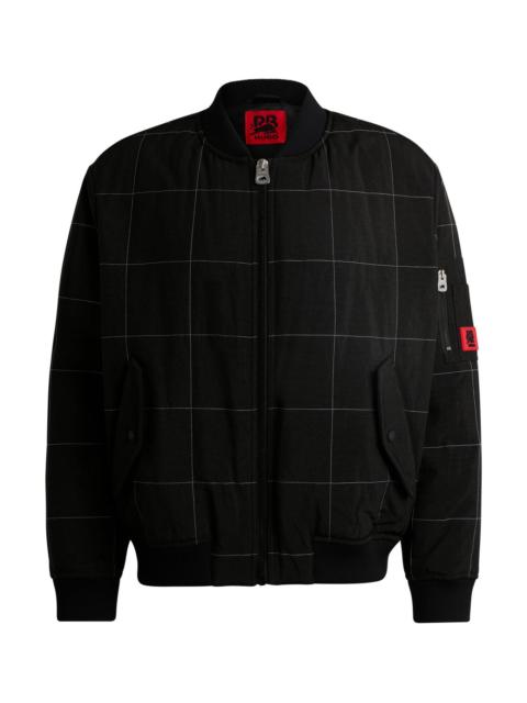HUGO HUGO X RB WATER-REPELLENT BOMBER JACKET WITH GRID QUILTING