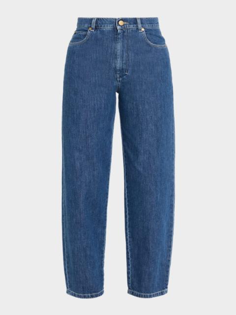 Max Mara Asia Cropped Cotton Denim Candle-Leg Jeans