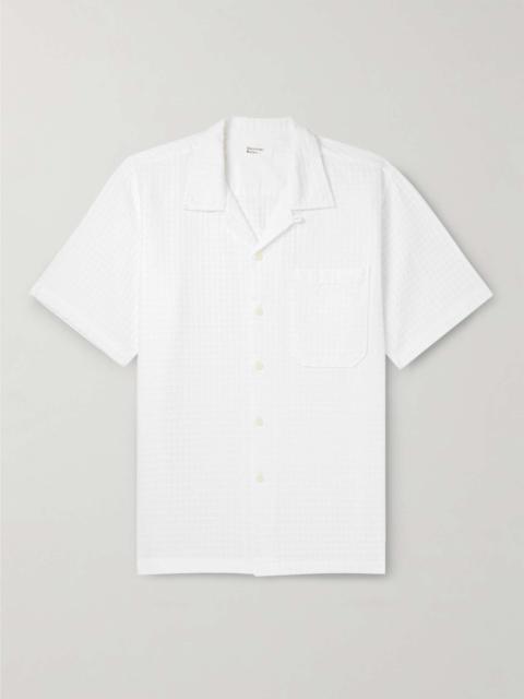 Universal Works Convertible-Collar Cotton-Jacquard Shirt