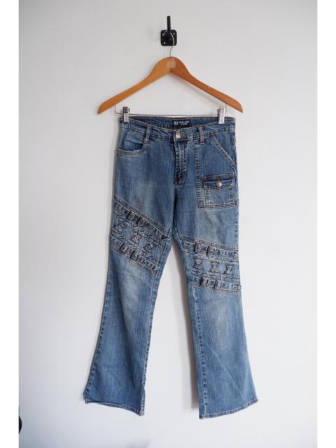 Other brands If Six Was Nine - Vintage Mudwash HAPHAZARD Bondage Flared Jeans