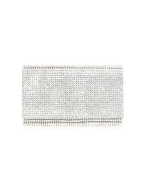 JUDITH LEIBER Fizzy Crystal Clutch silver