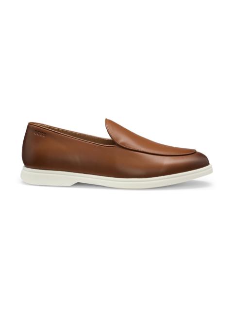 BOSS NAPPA-LEATHER LOAFERS WITH CONTRAST OUTSOLE