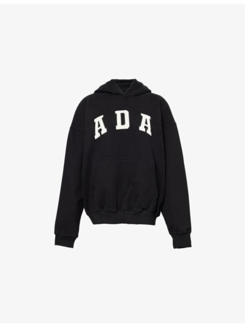 ADANOLA Oversized-fit Logo-Embroidered Cotton Hoody