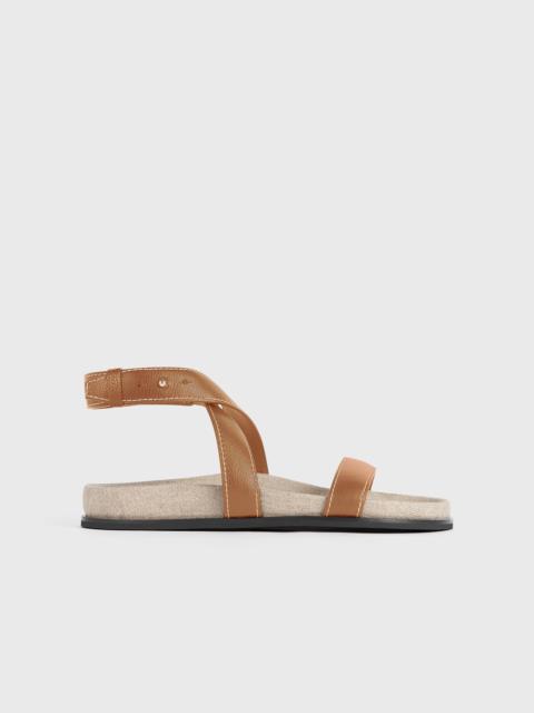 The Leather Chunky Sandal tan/ecru