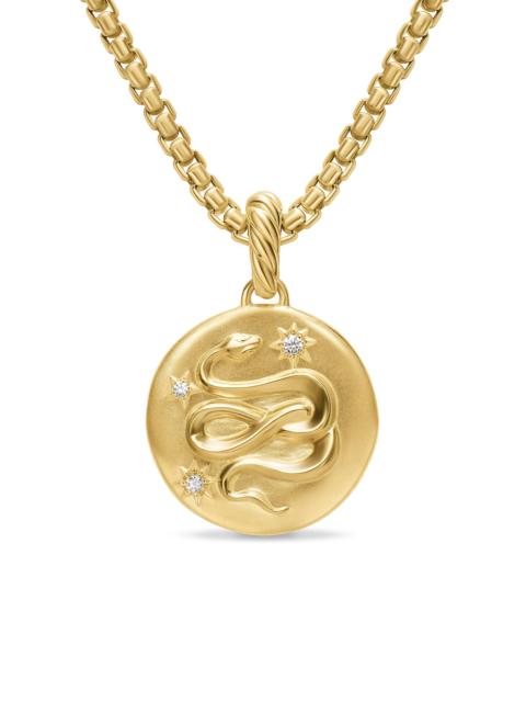 DAVID YURMAN Women's Snake Amulet in 18K Yellow Gold with Diamonds, 18.8MM - Diamond