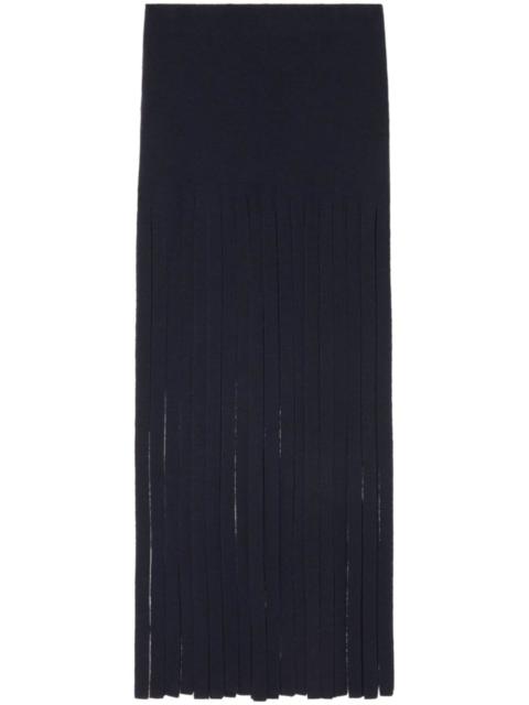 Alanui Eclectic fringed wool skirt