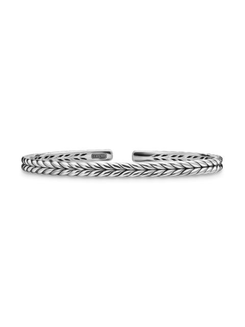 DAVID YURMAN Men's Chevron Flex Bracelet in Sterling Silver, 5.2MM - Silver