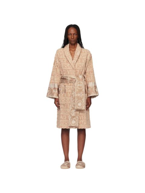 VERSACE Beige 'I Heart Baroque' Bathrobe