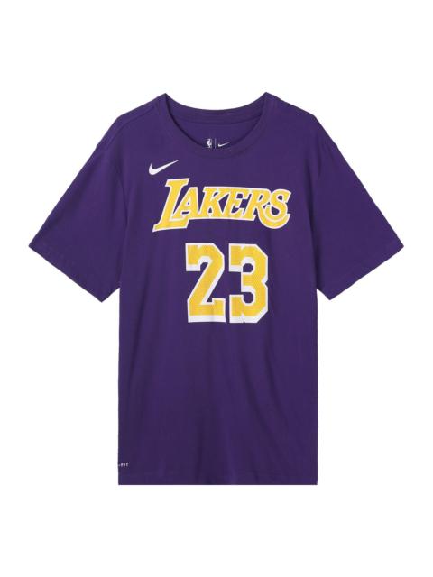 Nike Dri-FIT NBA limited Los Angeles Lakers LeBron James No. 23 Quick Dry Short Sleeve Purple BQ1541