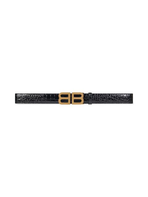 Women's Bb Hourglass Medium Belt in Black
