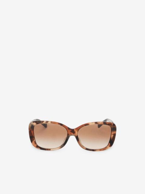 COACH tortoiseshell-effect rectangle-frame sunglasses