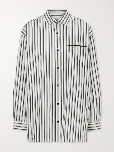 MARIA McMANUS Striped Organic Cotton-sateen Shirt