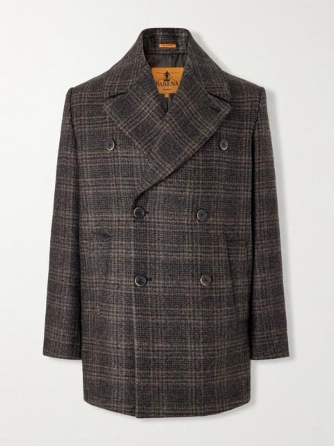 BARENA Double-Breasted Prince of Wales Wool-Blend Blouson Jacket
