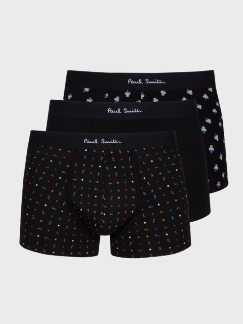 Paul Smith Mixed Robot and Alphabet Boxer Briefs Three Pack