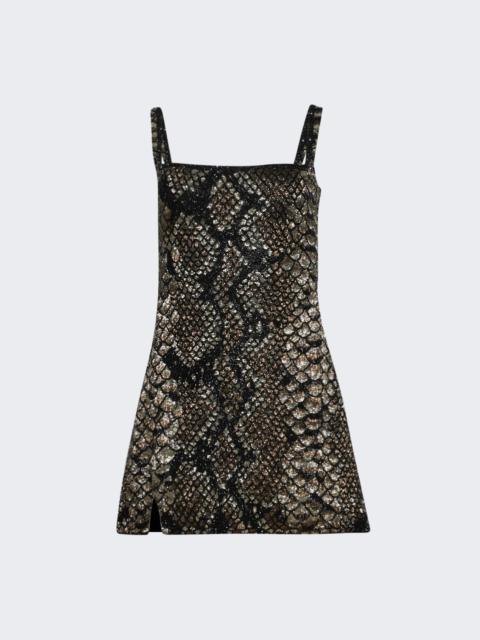 CLIO PEPPIATT Medusa Mini Dress Snakeskin