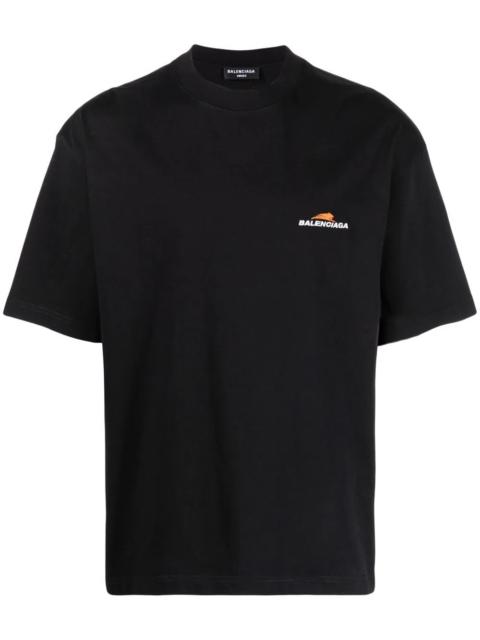 BALENCIAGA 남자의 년 의 그만큼 Tiger t-shirt 중간 적합 에 검정