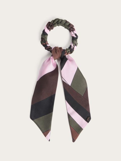 PUCCI IRIDE PRINT SILK HAIR TIE