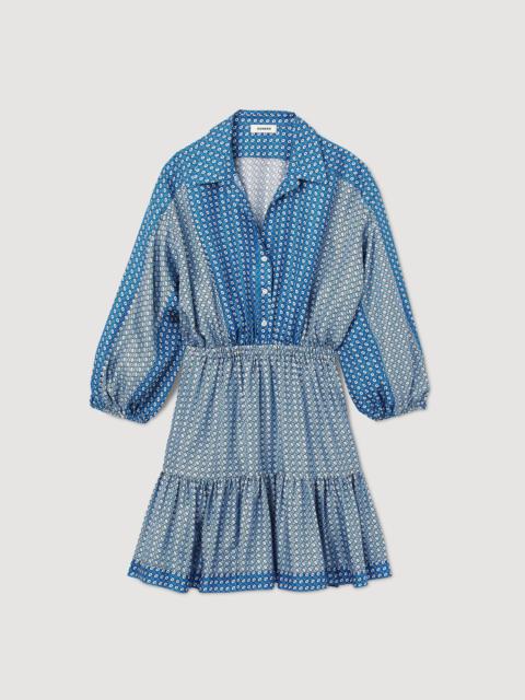 Sandro SHORT TIE-PRINT DRESS