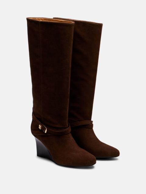 GANNI Wedge knee-high boots