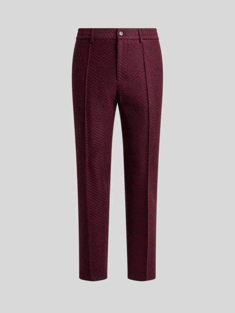 Etro TROUSERS IN MÉLANGE-EFFECT WOOL-BLEND FABRIC