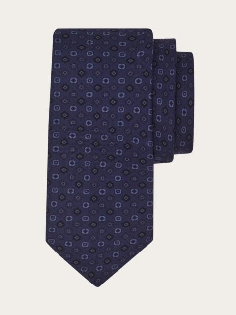 FERRAGAMO Micro pattern silk tie