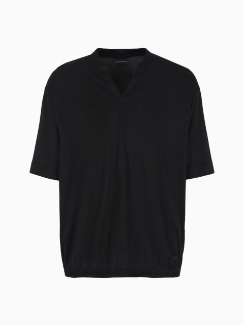 ASV comfort-fit V-neck T-shirt in Lyocell-blend jersey