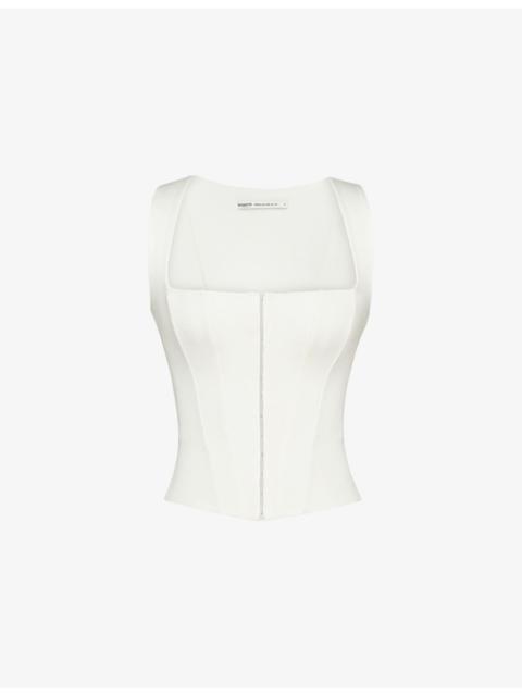 House of CB The Balconette Woven Corset Top