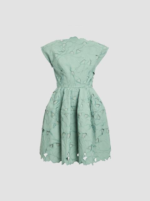 FLORAL CUTWORK MINI DRESS