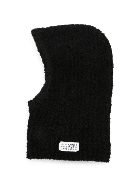 MM6 Maison Margiela Mm6 Maison Margiela Logo-patch Bouclé Balaclava