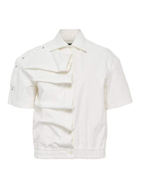 BONBOM Asymmetric Shirring Shirt