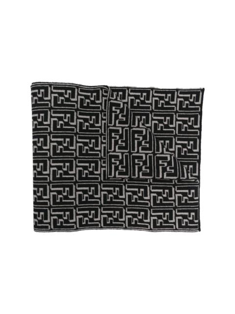 FENDI FF-monogram knit scarf
